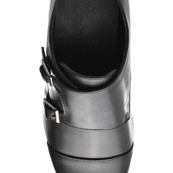 Bashwood Handmade Black Double Monk Leather Classy Shoes For Men - Picture 3 of 4